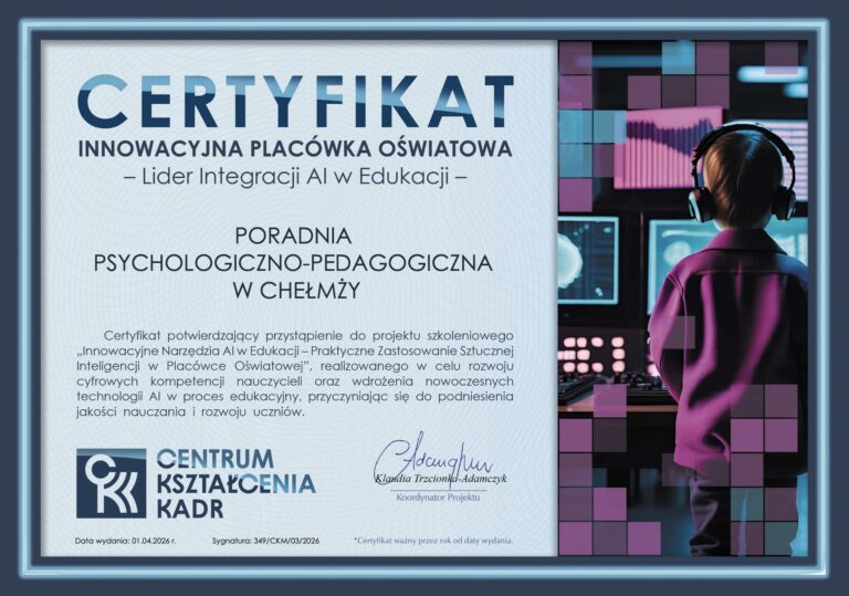Read more about the article Innowacyjna placówka oświatowa